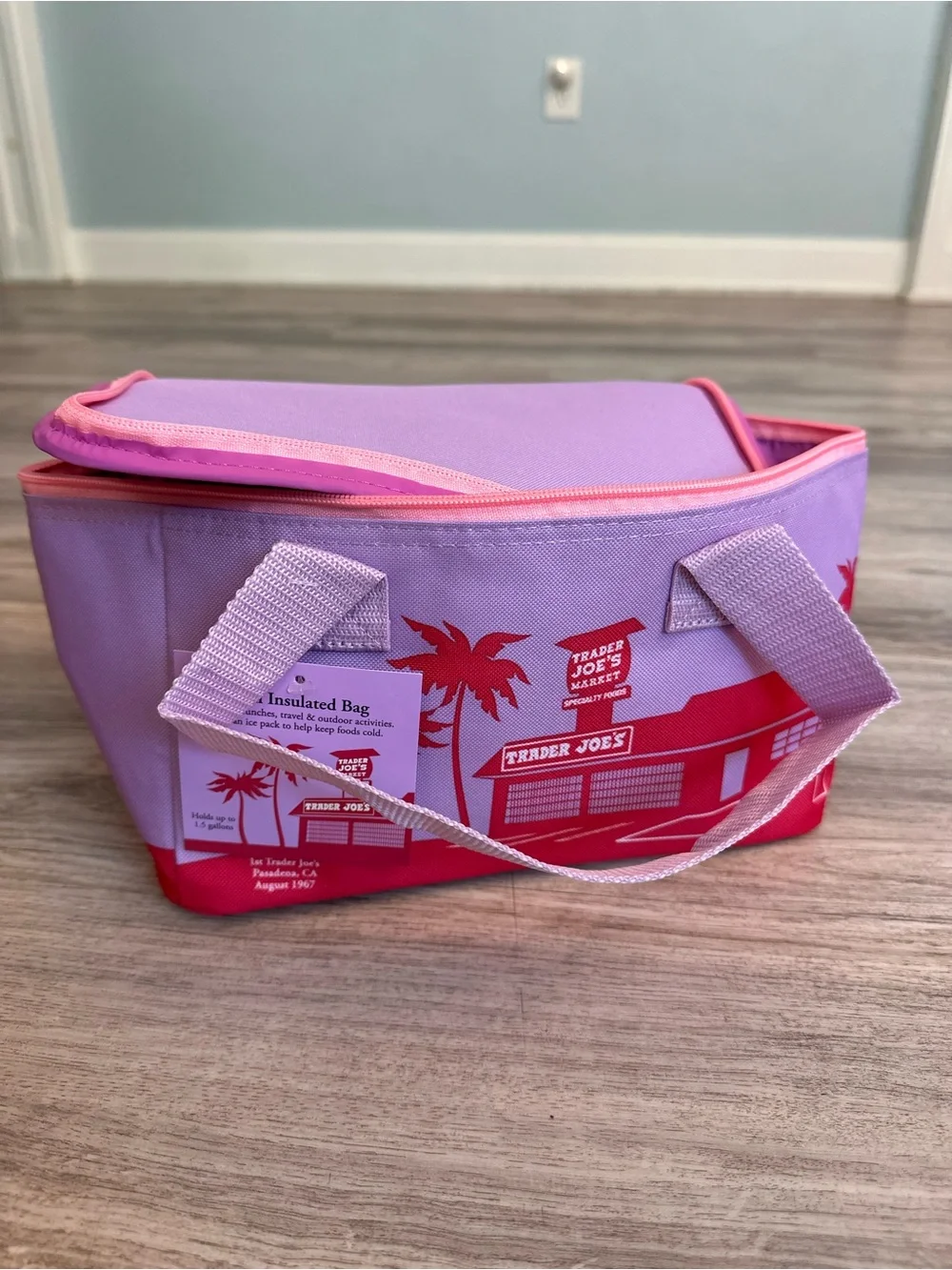 Trader Joe’s Mini Insulated Bag Purple Pink Limited Edition Cooler Tote